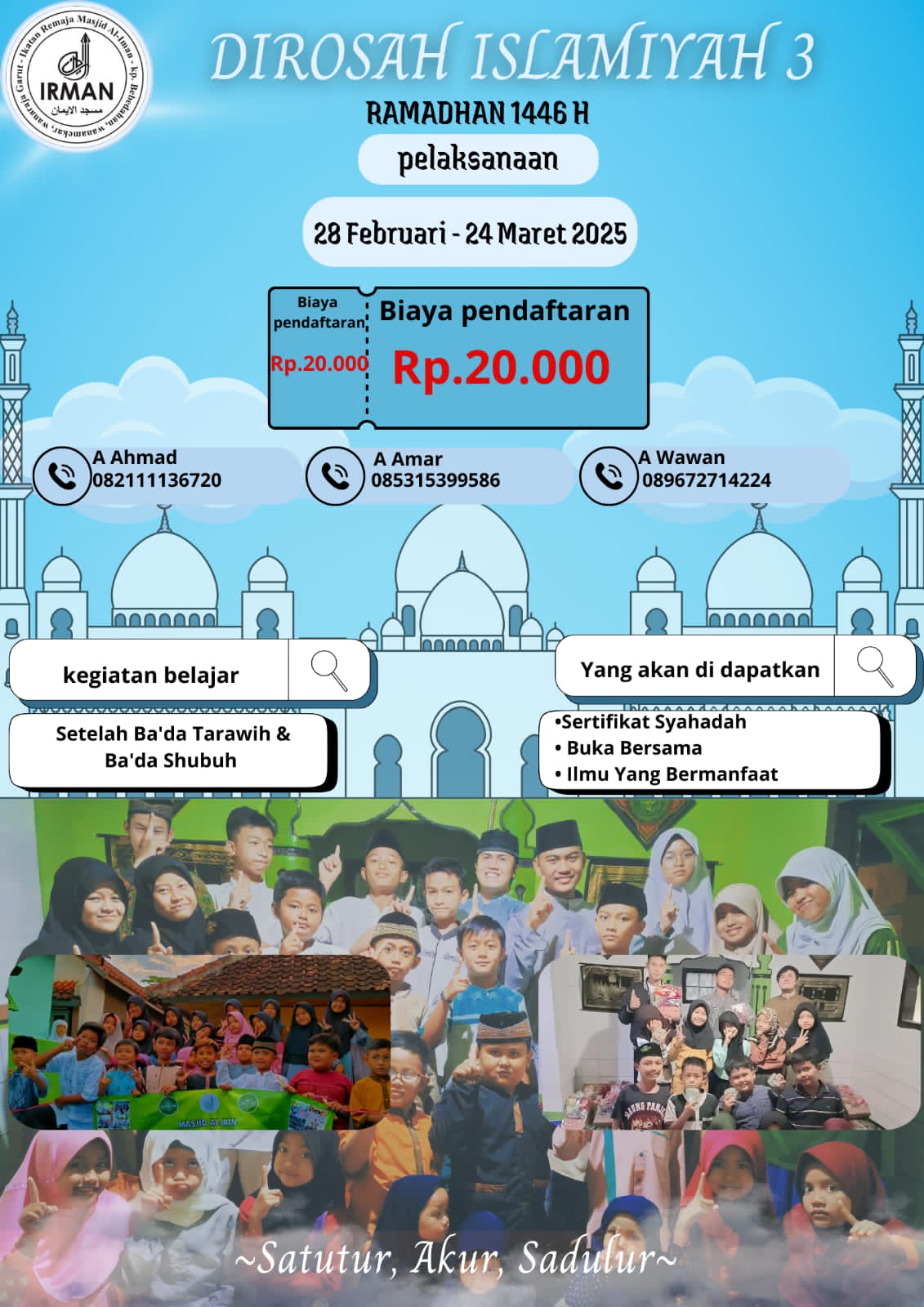 Pembukaan Pendaftaran Dirosah Islamiyah Ramadhan 1446 H Pembukaan Pendaftaran Dirosah Islamiyah Ramadhan 1446 H